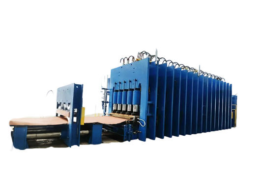 よい価格 完全に自動 PLC制御ゴムフラットプレートvulcanizing機械 鋼筋コードのためのゴムコンベヤーベルト生産ライン オンライン